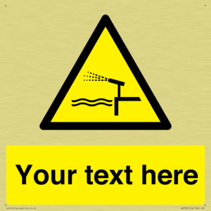 Custom warning water cannon